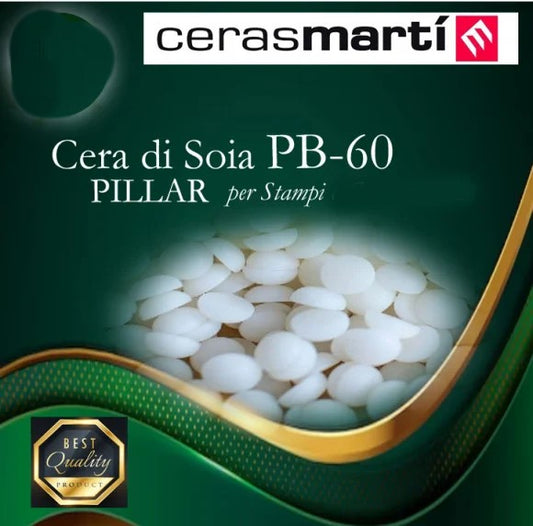 Stampi. PB60. Cera di Soia PILLAR per Candele