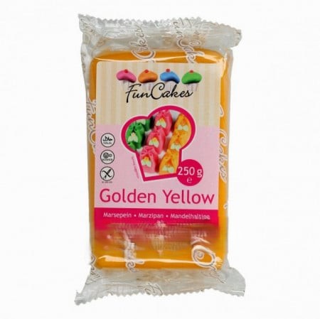 Oro.Pasta di zucchero FunCakes. 250 gr. Senza Glutine e Kosher