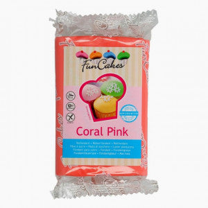 Rosa corallo. Pasta di zucchero FunCakes. 250 gr. Senza Glutine e Kosher
