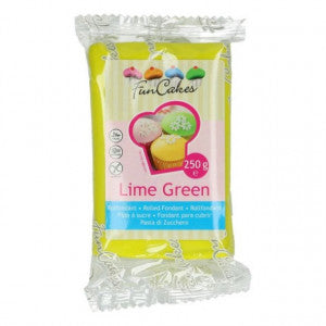 Verde lime.Pasta di zucchero FunCakes. 250 gr. lime green. Senza Glutine e Kosher