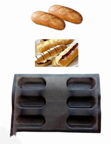 Stampo Microforato. Hot dog. In silicone e fibra di vetro