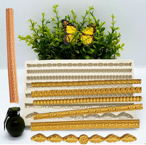 Splendide 7 decorazioni per Bordo. Grande stampo in silicone