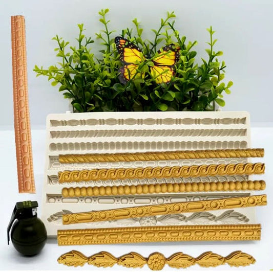 Splendide 7 decorazioni per Bordo. Grande stampo in silicone