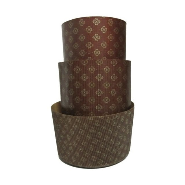 Panettone. Stampo ALTO Elite in carta RIGIDA Monouso. Stampi da 1 Kg - 750 e 500 gr.