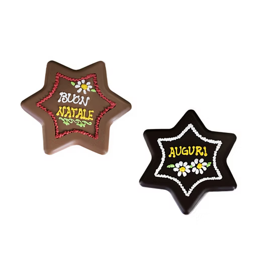 Stella di David al cioccolato bianco-fondente-latte.  By World Products Shop