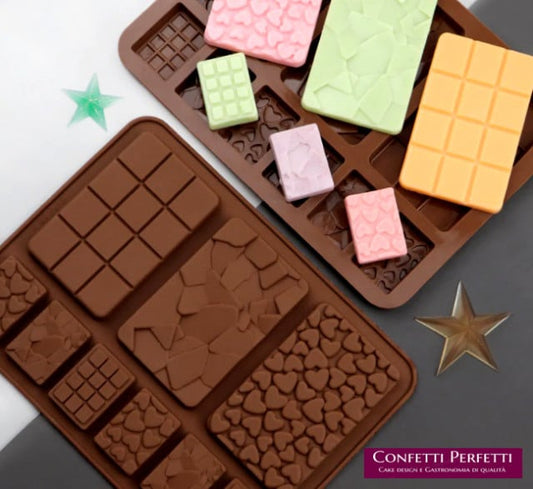 Fantastico Stampo di 9 forme in silicone per Cioccolato