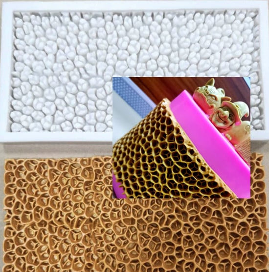 Spettacolare grande Bordo a Nido d'Ape di 20 x 11 cm. Stampo Alveare in silicone