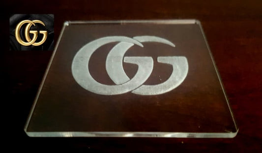 Nuovo Logo Gucci Griffe. 7 x 7 cm. Stampo in Rilievo