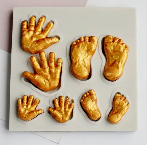 Piedi e Mani Bambino. Stampo in silicone