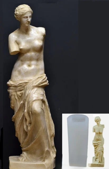 Venere di Milo di 15 cm. Barocco Vintage. Stampo in silicone anche per Candele