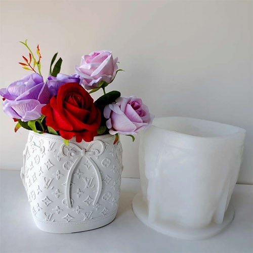 Vaso Bucket Sacco Griffe di 14 cm. Stampo in silicone