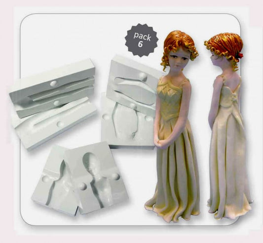 Figura di Donna completa in 3/D. Set di 6 stampi in plastica