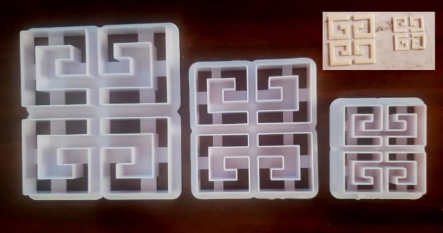 Grande Logo Versace Stampo Griffe Cutter. Set di 3 Stampi