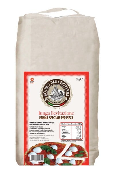 FARPIZZA ROSSA. Pizza. Lunga lievitazione. W 390. S. Farina Tipo 00. Molino Dallagiovanna