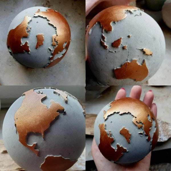 Globo Terra 3/D nello Spazio con tutti i continenti. Stampo in silicone anche per Candele