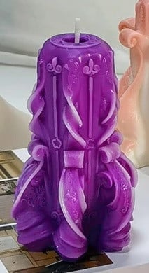 Vaso Artistico Decorato di 11.1 cm. Stampo in silicone anche per Candele