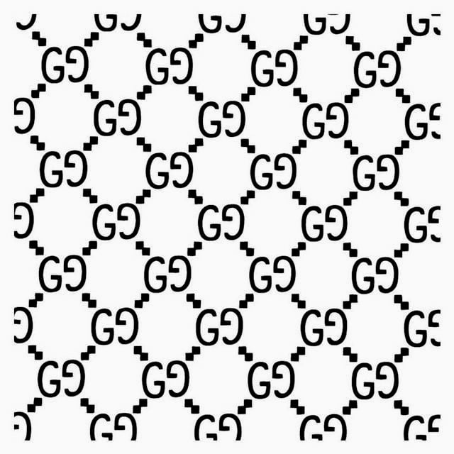 Gucci Griffe. Grande Stencil di 28 x 28 cm