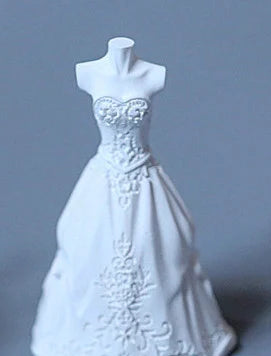 Abito da Sposa moderno. Stampo in silicone anche per Candele