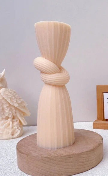 Colonna di 15 cm a Spirale con Nodo. Stampo in silicone anche per Candele