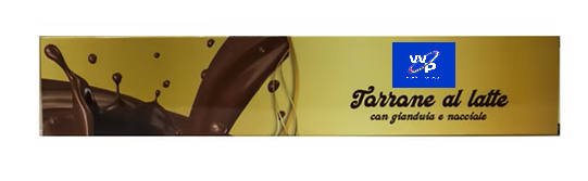 Torrone al latte con gianduia e nocciole. By World Products Shop