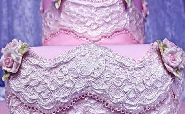 Elegante Grande Bordo Pizzo di 30 cm in silicone