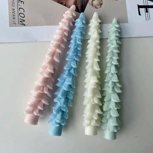 Lungo Albero di Natale di 18.1 cm. Stampo in silicone anche per Candele