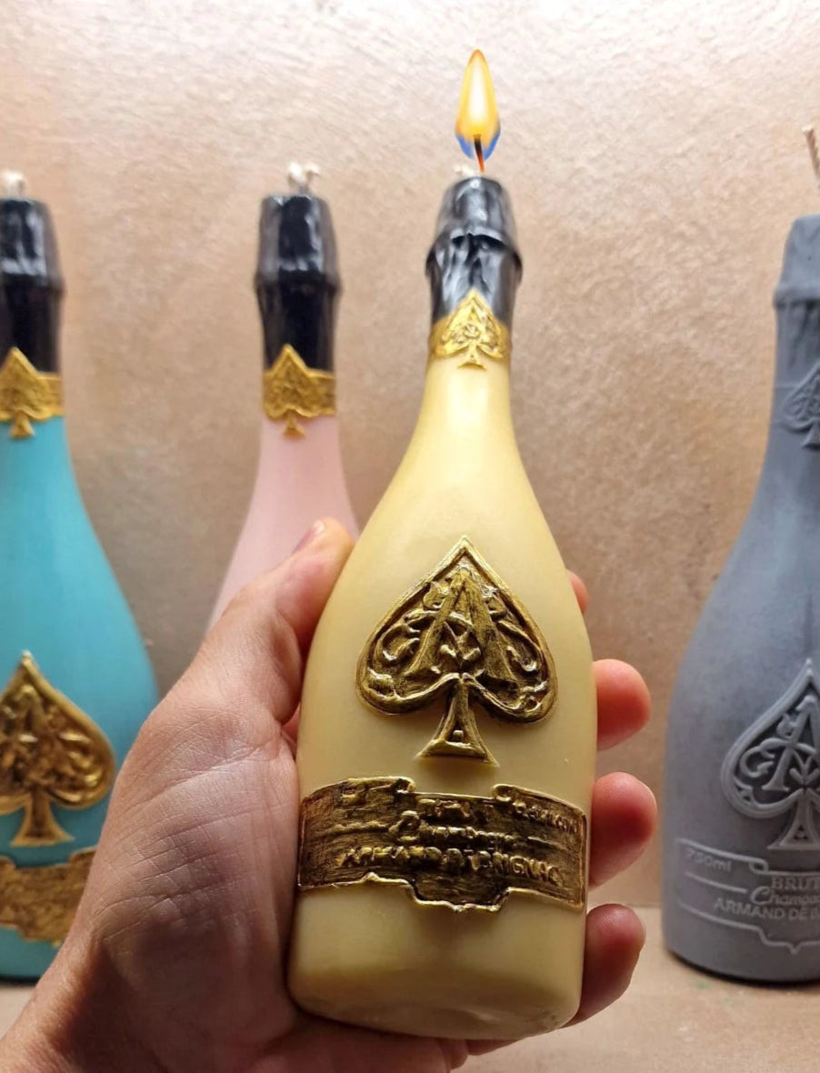 Bottiglia Champagne Ace of Spades. Stampo in silicone anche per Candele