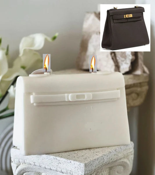 Grande Borsetta Logo Griffe Kelly Hermes di 18 x 14.5 cm. Stampo in silicone anche per Candele