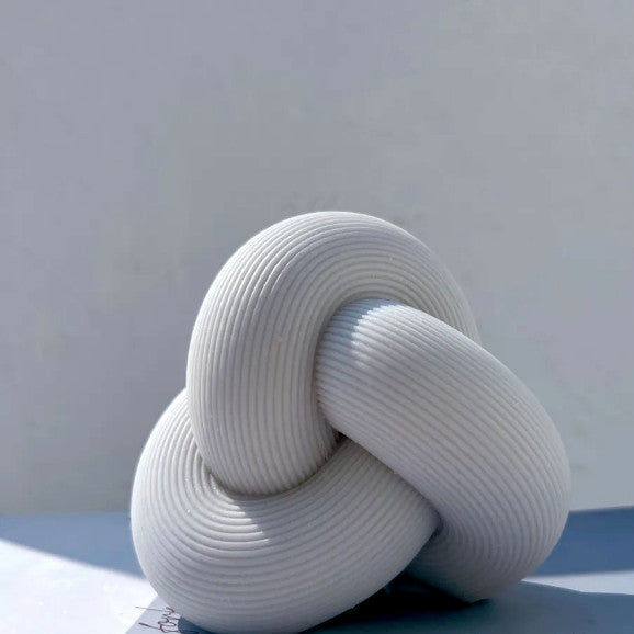 Grande Nodo a Costine Geometrico di 10.7 cm. Stampo in silicone anche per Candele