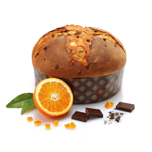 PANETTONE AL CIOCCOLATO FONDENTE E ARANCIA CANDITA ARTIGIANALE