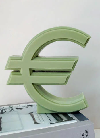 Grande Logo Griffe Euro € di 14 x h 14.5 x 3.2 cm. Stampo in silicone anche per Candele