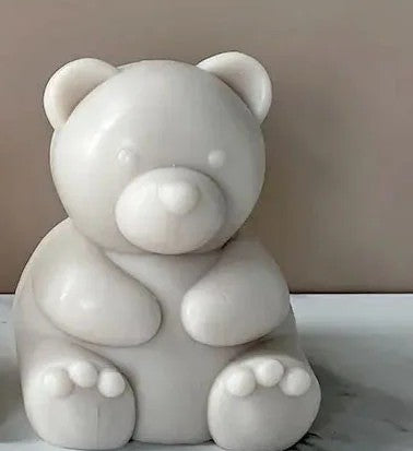 Orsetto seduto di 9.2 cm. Grande Stampo in silicone anche per Candele