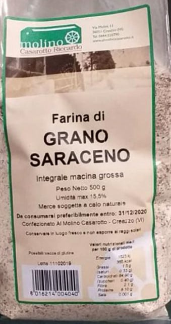 Farina di Grano Saraceno Integrale. 500 gr
