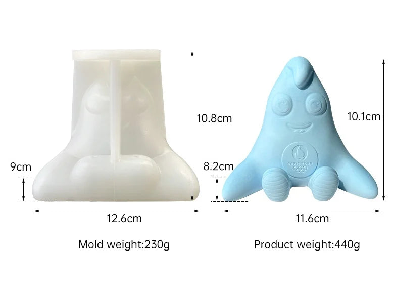 Phryge. Mascotte Olimpiadi Parigi Francia. Stampo in silicone