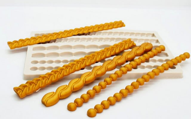 Unico Bordo Perle di 6 file. Stampo in silicone