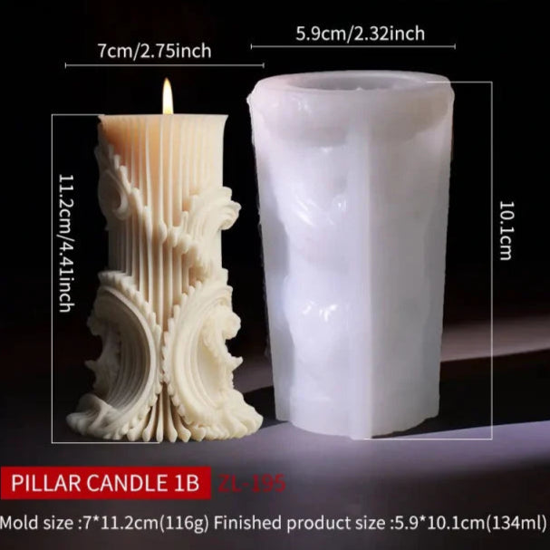 Nuova produzione!! Elegante stampo in silicone Candela di 11.2 cm. Lux 195