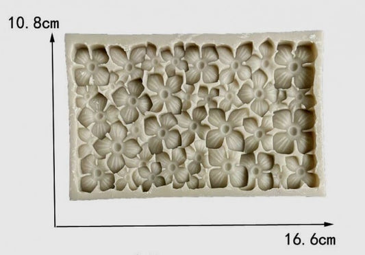 Ortensia. Bellissimo Bordo Fiori di 16.6 x 10.8. Stampo in Alta definizione