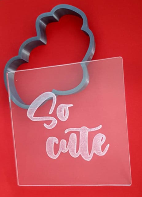 So Cute. Grande Stampo in Rilievo più Cutter in plastica