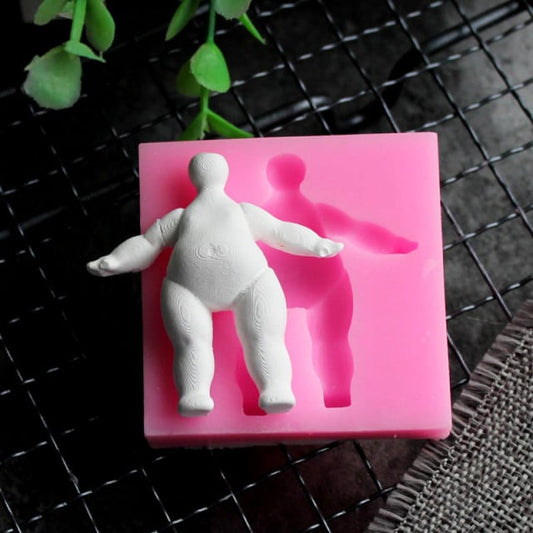 Simpatica Bambina. Set di 2 stampi in silicone