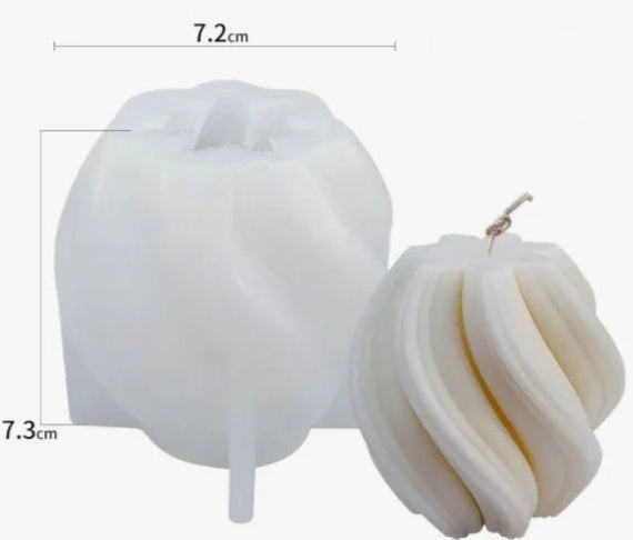 Vaso Artistico a Spirale di 7.3 cm. Stampo in silicone anche per Candele