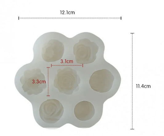 7 Fantastici Fiori. Stampo in silicone anche per Candele