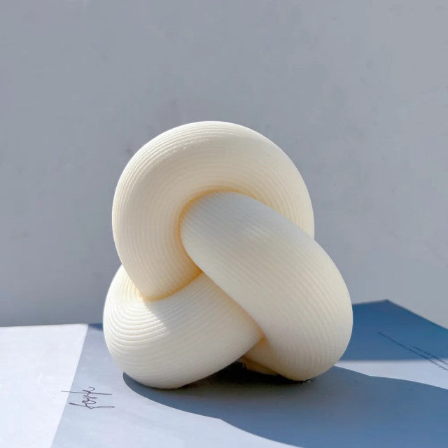 Grande Nodo a Costine Geometrico di 10.7 cm. Stampo in silicone anche per Candele