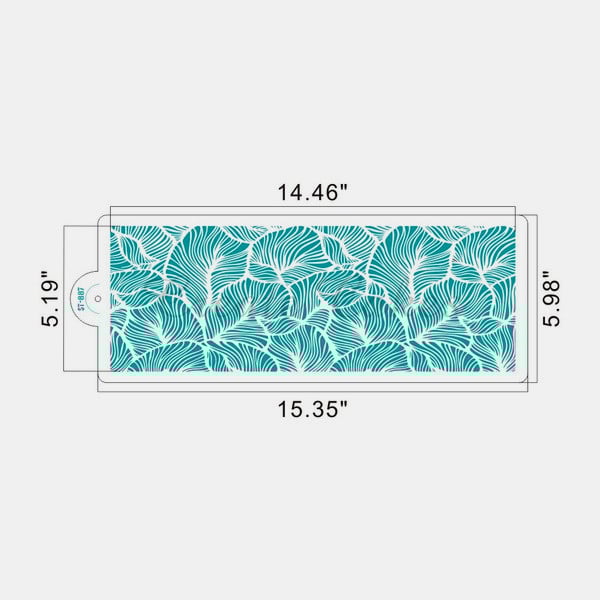 Peacock. Fantastico bordo Stencil decorativo