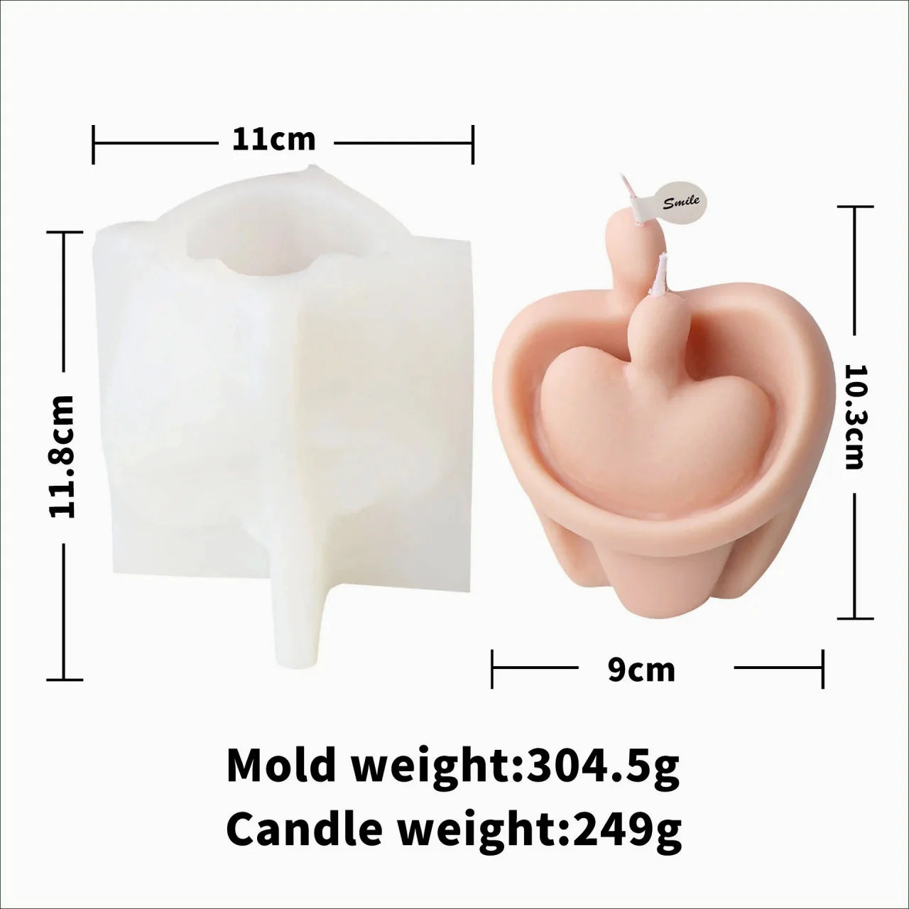 Innamorati. Stampo stilizzato in silicone anche per Candele