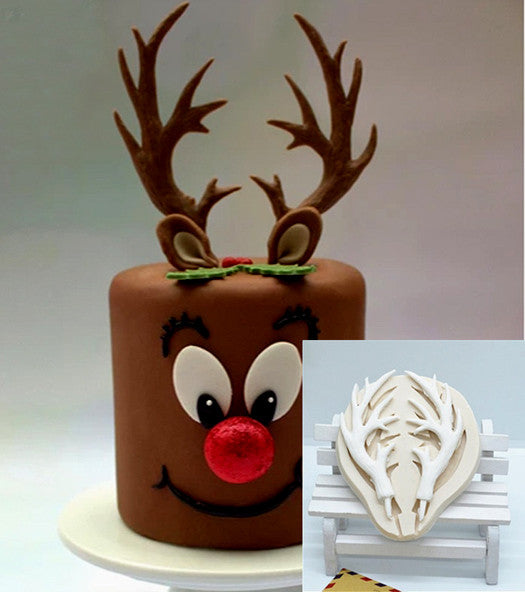 Grandi Corna Renna di Natale. Reindeer Horns Mold Cake. Stampo silicone