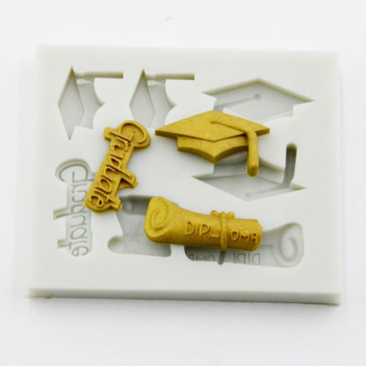 Laurea. Stampo in silicone con 7 motivi