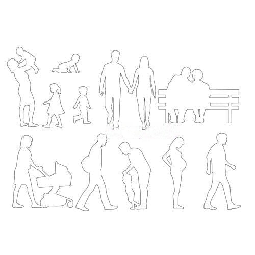 Famiglia con Uomo Donna e Bambino. Stampo Family Set Patchwork Cutter