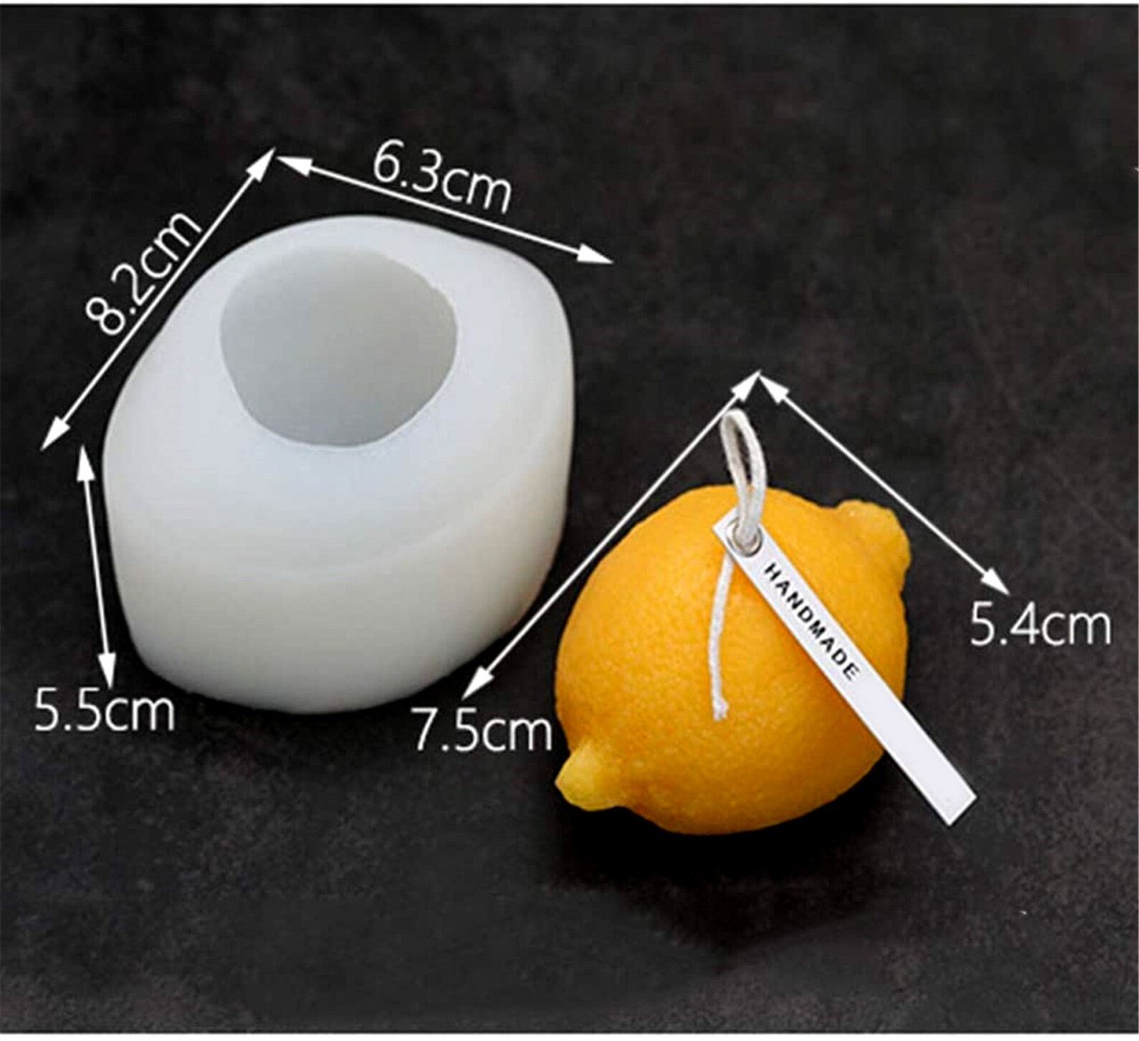 Limone. Stampo in silicone anche per Candele e Saponi