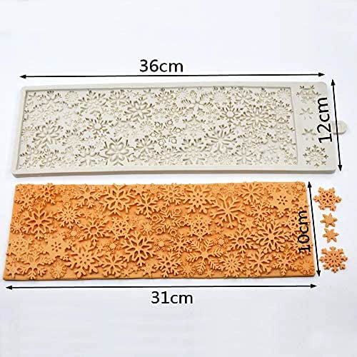 Fiocchi di neve. Grande Bordo in silicone di 37 x 12 cm