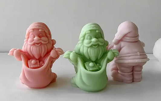 Babbo Natale con Sacco aperto e regali. Stampo in silicone anche per candele